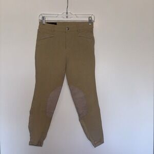 Ariat Kids Riding Breeches Horseback Riding Tan Knee Patch Pants Size 14